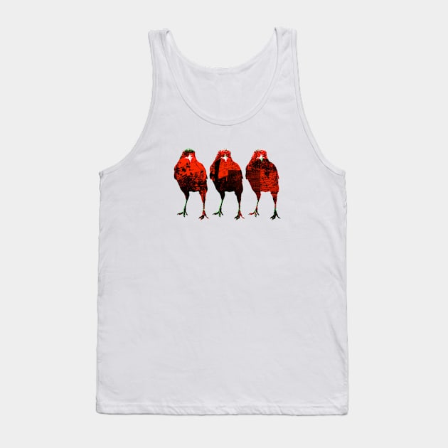 Three Red Birds Tank Top by L'Appel du Vide Designs by Danielle Canonico